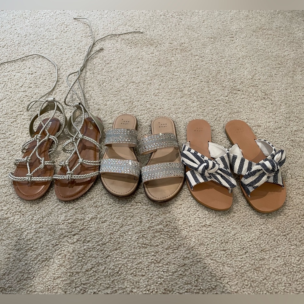 Sandals from Target (Set of 3) Sizes 7-7.5